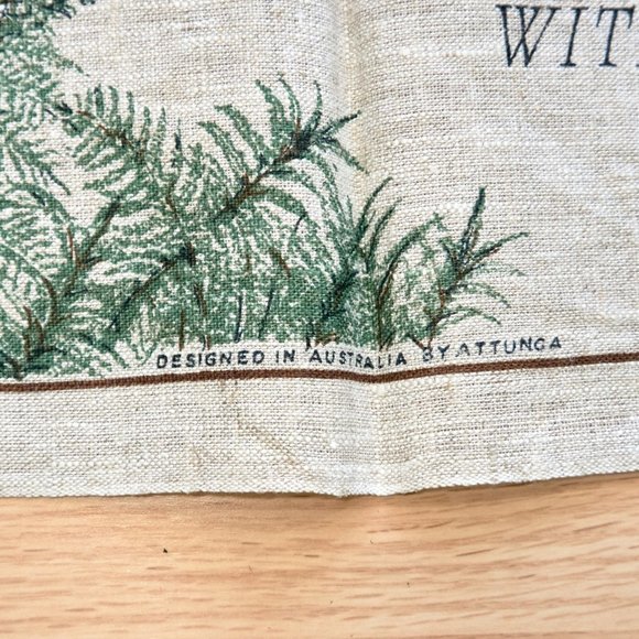 Vintage From Australia with Love Print Linen Tea Towel, Made in Poland - Picture 5 of 6